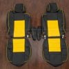 Black and velocity yellow leather seat covers for hummer h2t - front seat upholstery