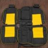 2005-2007 Hummer H2T aftermarket leather seat covers - Black/Velocity Yellow - Rear seats with armrest