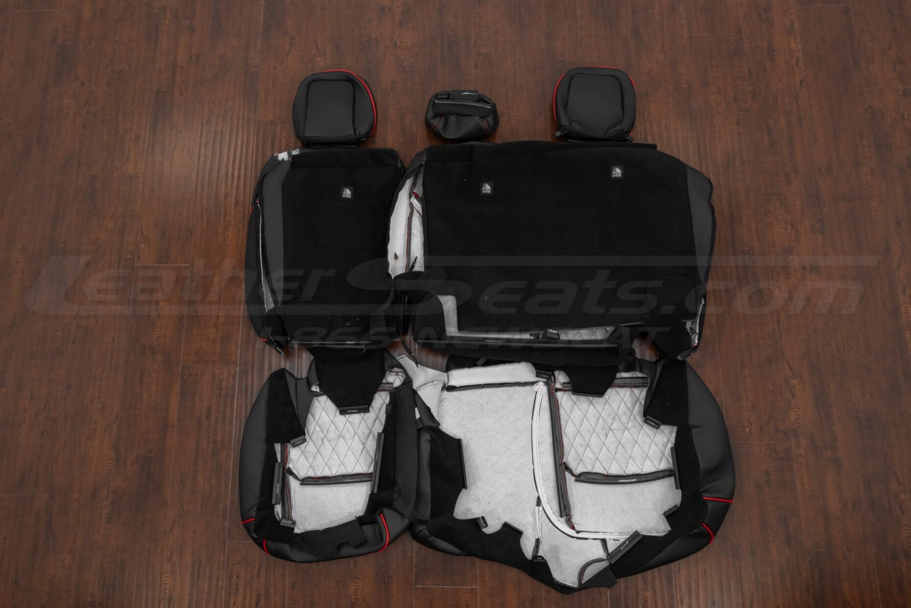 Wrangler JL rear leather seats flipped