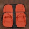 Tangerine orange leather seat covers for chevrolet camaro