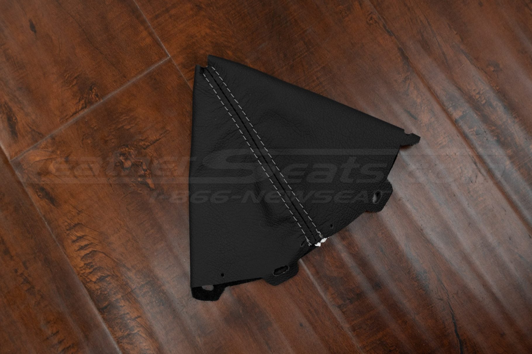 Side view flat lay of ford bronco leather shift boot