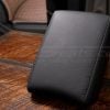 High-quality black leather center console lid cover for 5th-gen Honda CR-V 2017–2022.