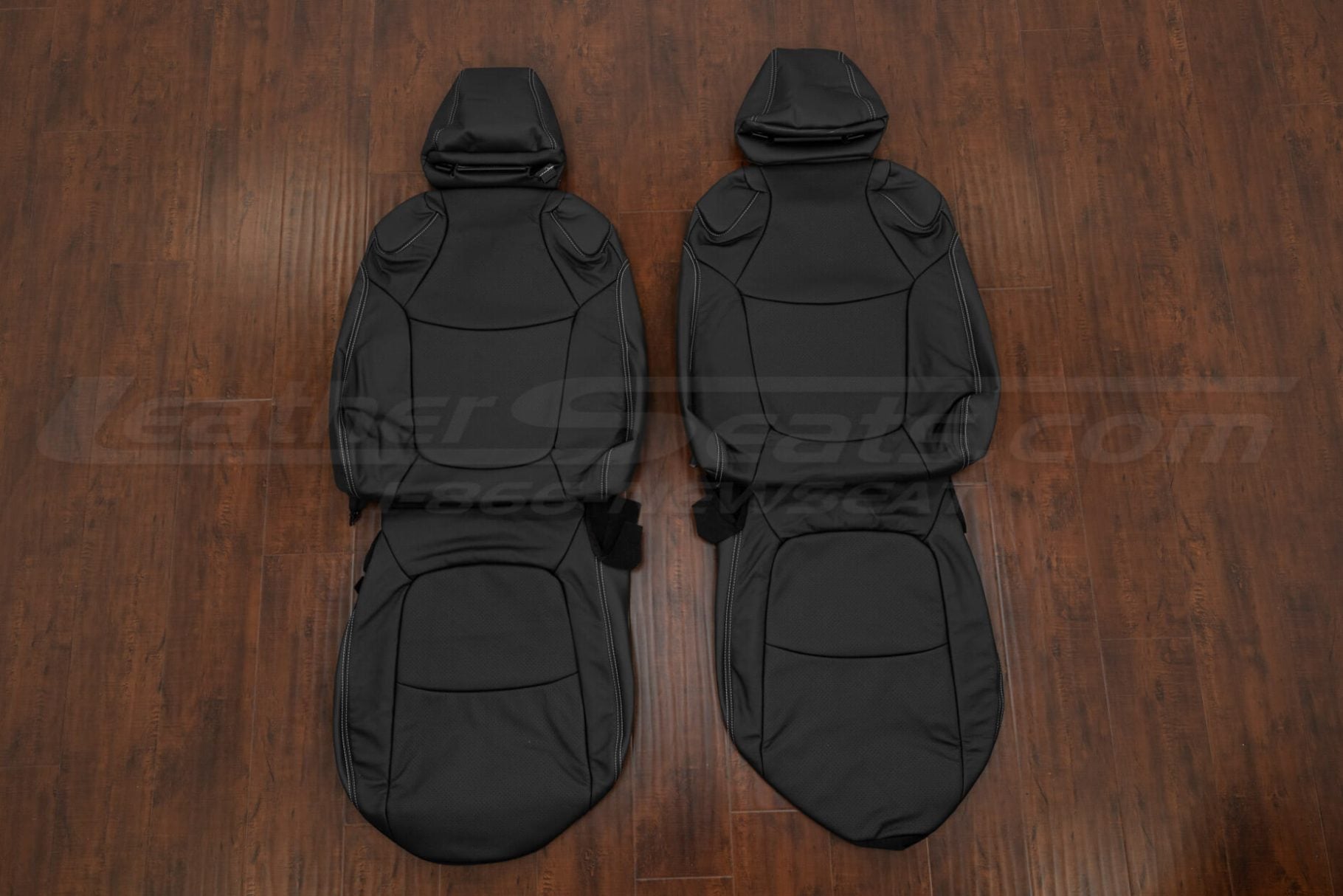 2019-2025 Toyota RAV4 Black leather upholstery with contrast stitching