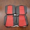 2005-2006 Acura RSX leather seat upholstery kit in Black/Bright Red - Rear seat replacement covers