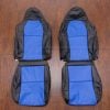 2002-2004 Aftermarket Black and Cobalt BLue Acura RSX leather seat covers- front seats