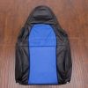 Two-Tone Black and Cobalt Blue acura RRSX leather backrest upholstery