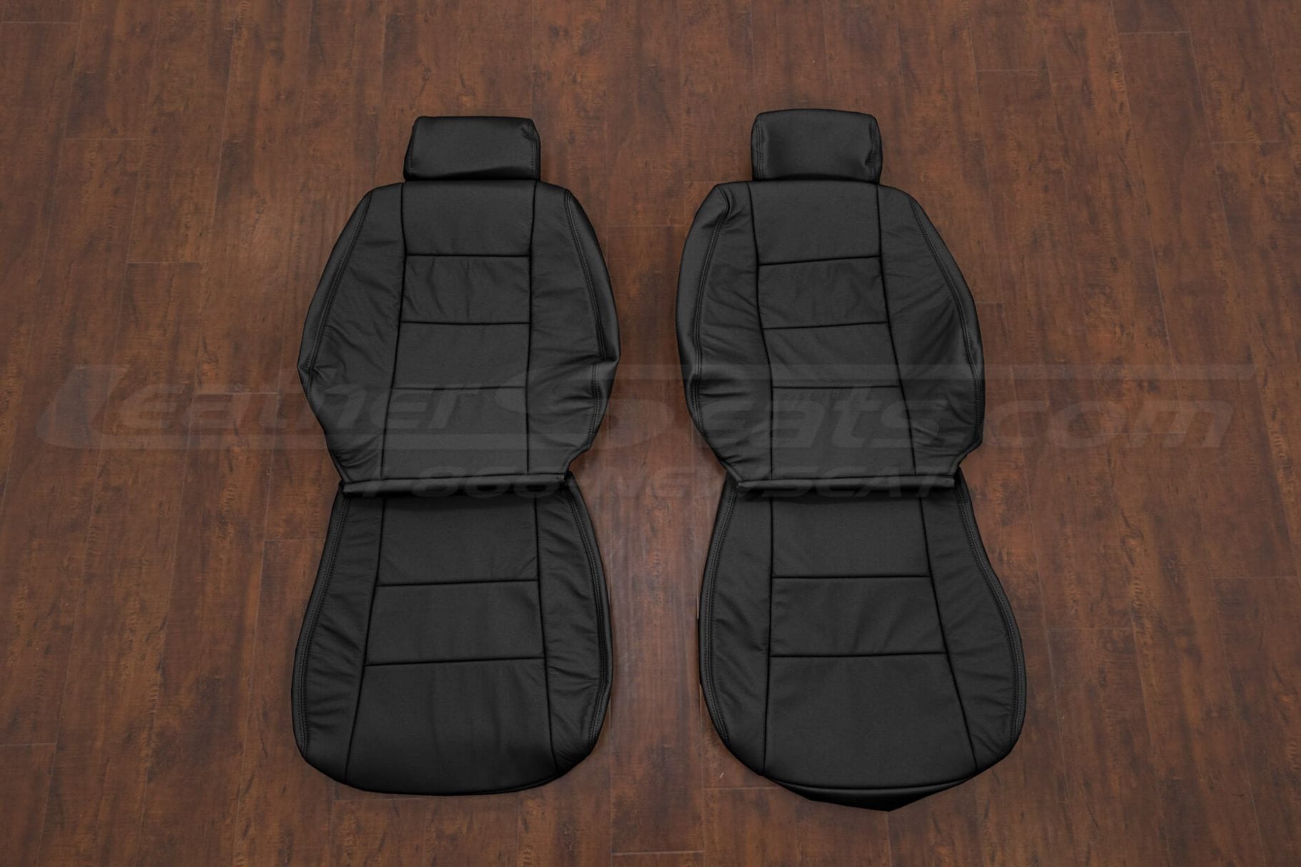 1988-1990 Acura Legend Coupe Black leather seat covers - front seat replacement uphosltery