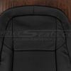 Upper section of black leather backrest cover for es 350 sedan