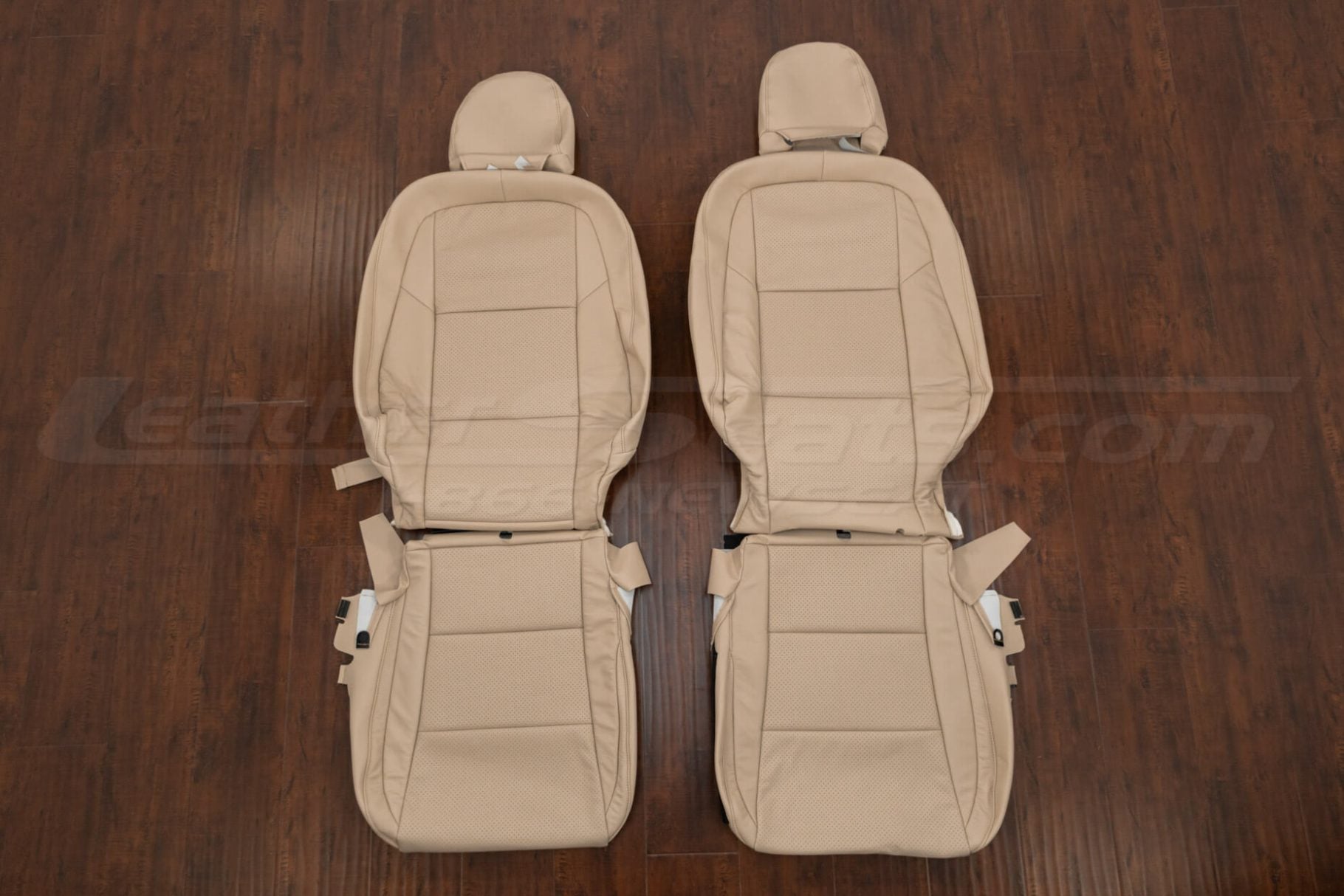 Beige lexus es350 front leather seat covers with perforation