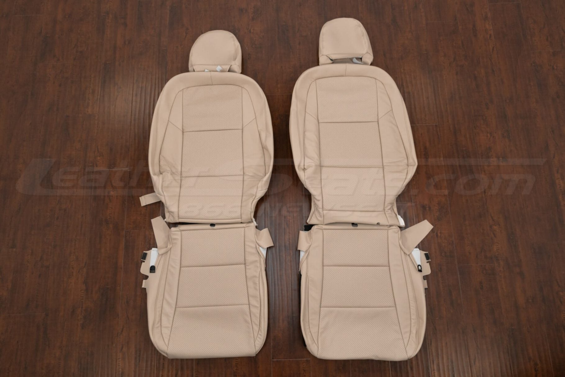 2013-2015 custom lexus es350 leather seat covers - vanilla - front seat upholstery
