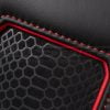 Bright Red Trim Ring & Double stitching on wireless charging center console lid