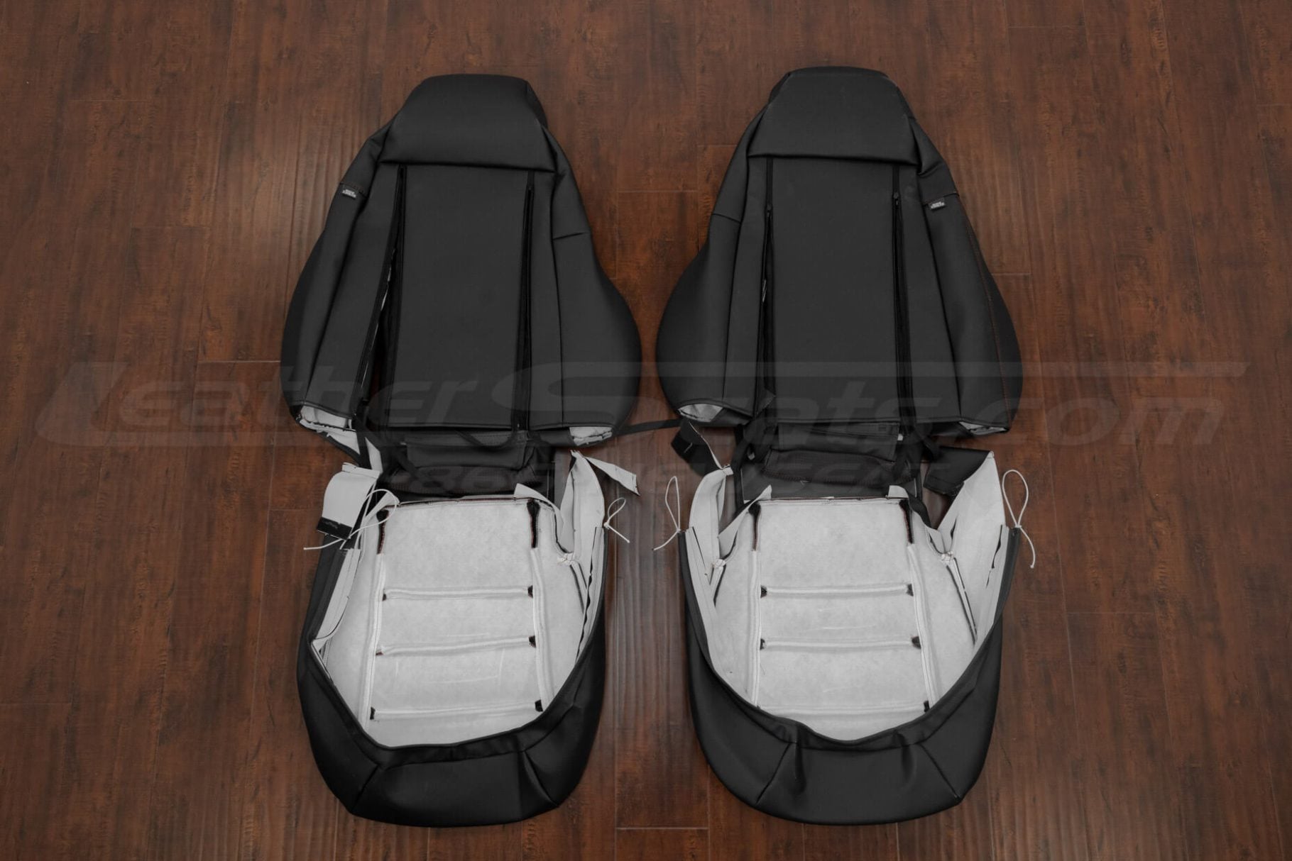 C6 Corvette leather front seat upholstery flipped