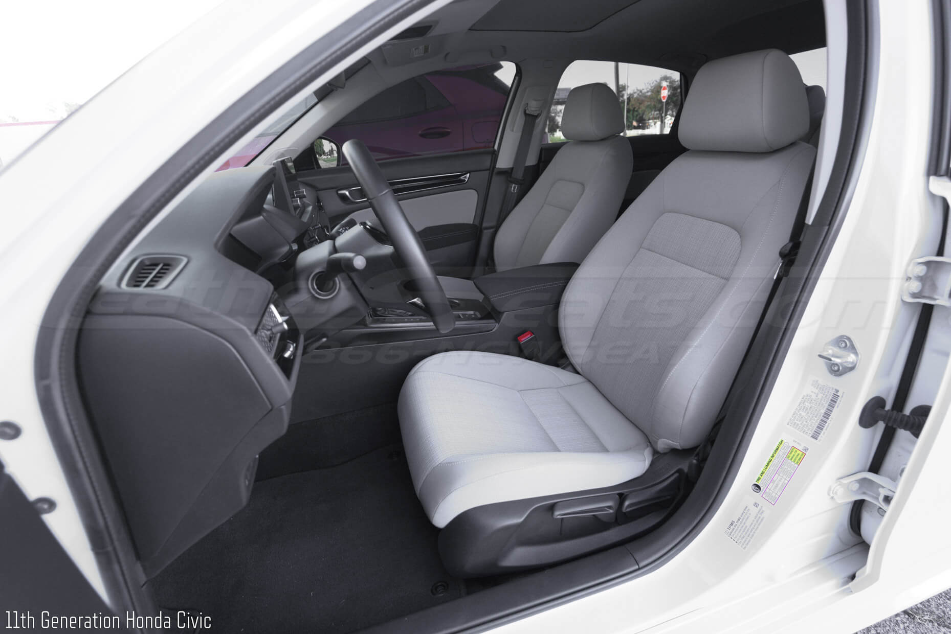 Honda civic with original white cloth seats