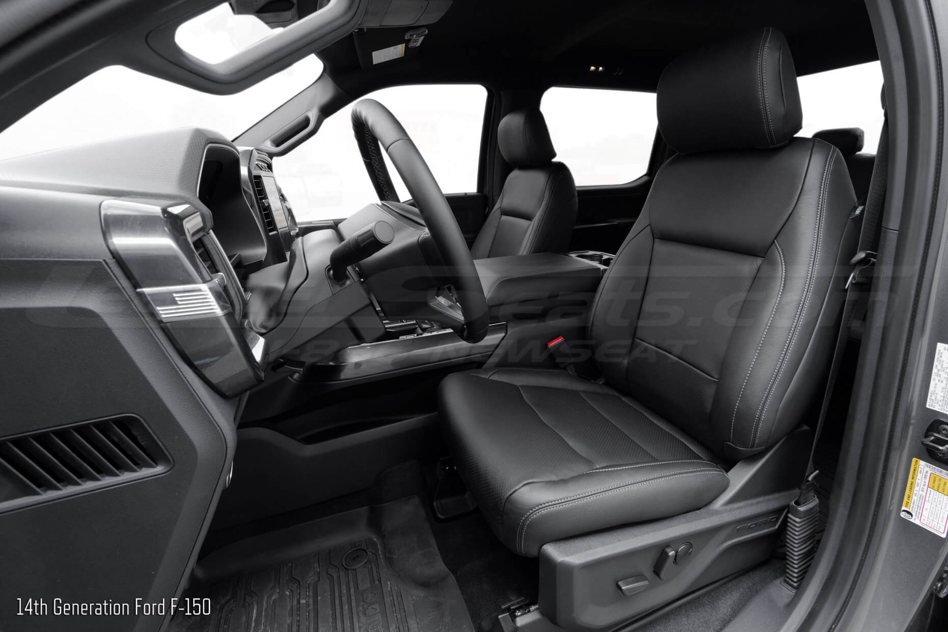 14th Generation Ford F-150 with custom black leather seats