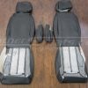 Hummer H1 rear seat upholstery with armrests flipped