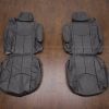 Chevy Avalance custom leather seat covers - dark graphite - front seat upholstery with armrests