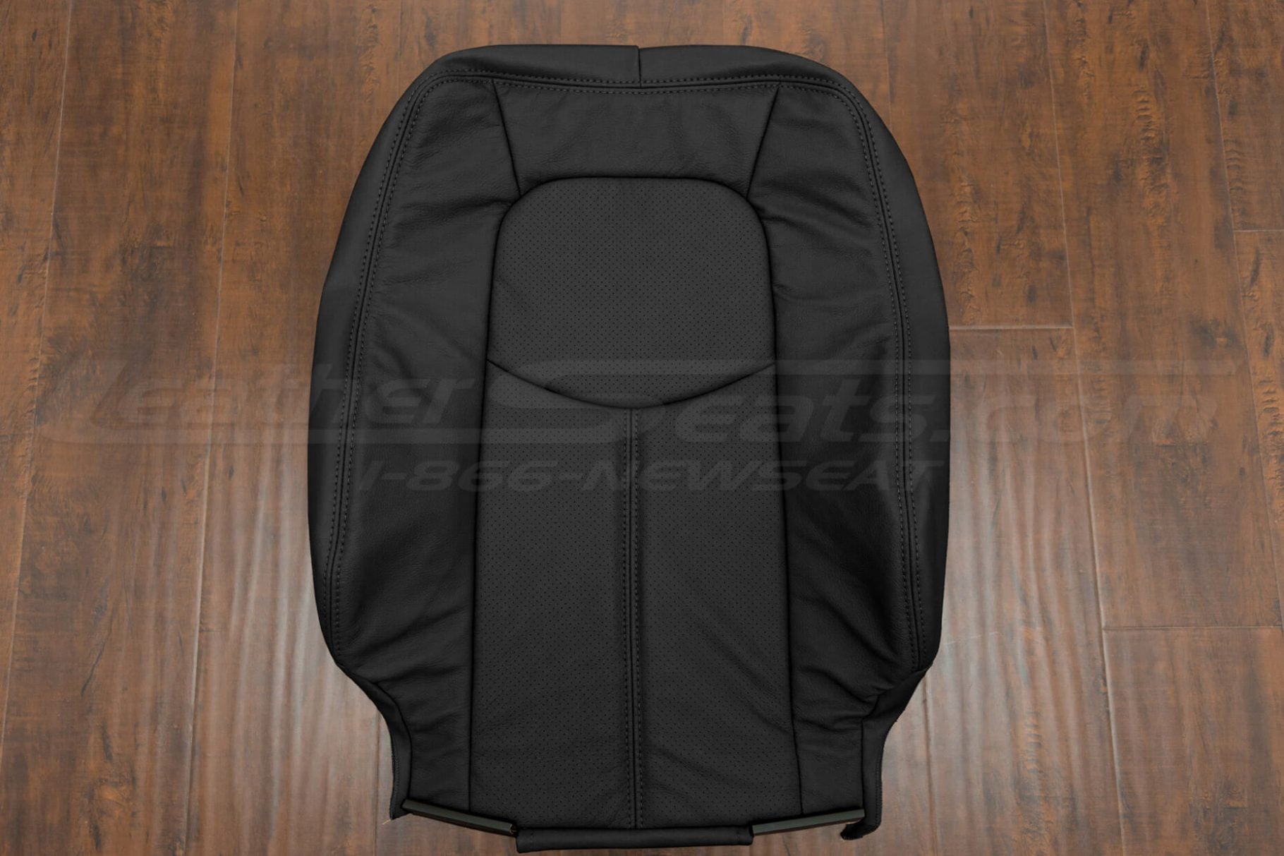 Black HHR leather backrestupholstery with perforated inserts