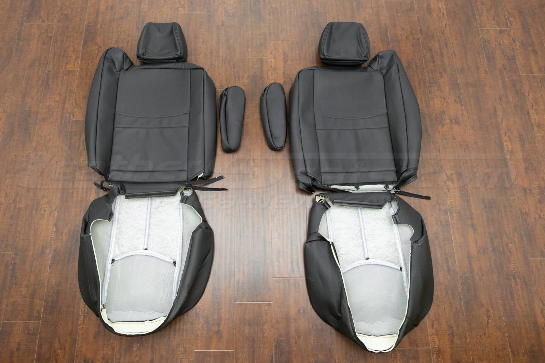 Front seat avalanche leather upholstery flipped