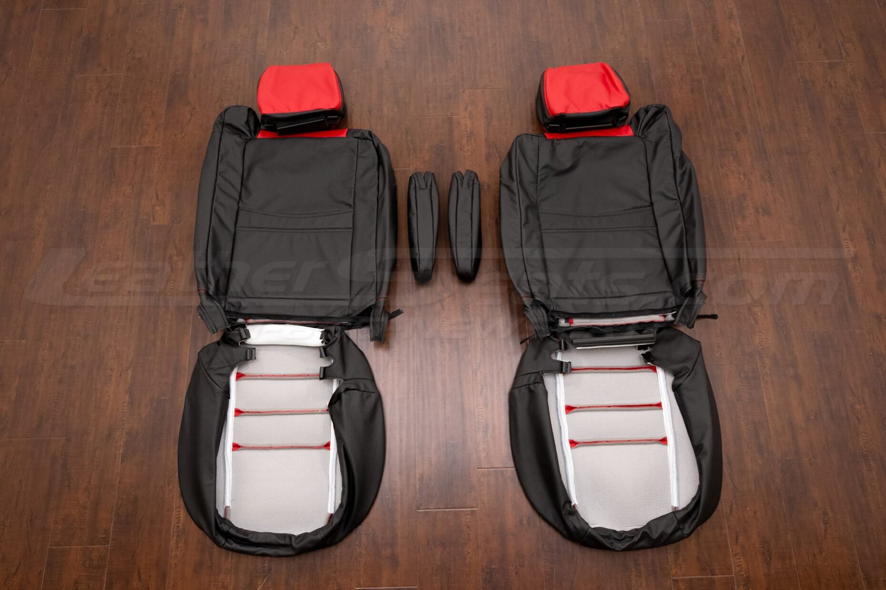 H2T front leather seat covers flipped