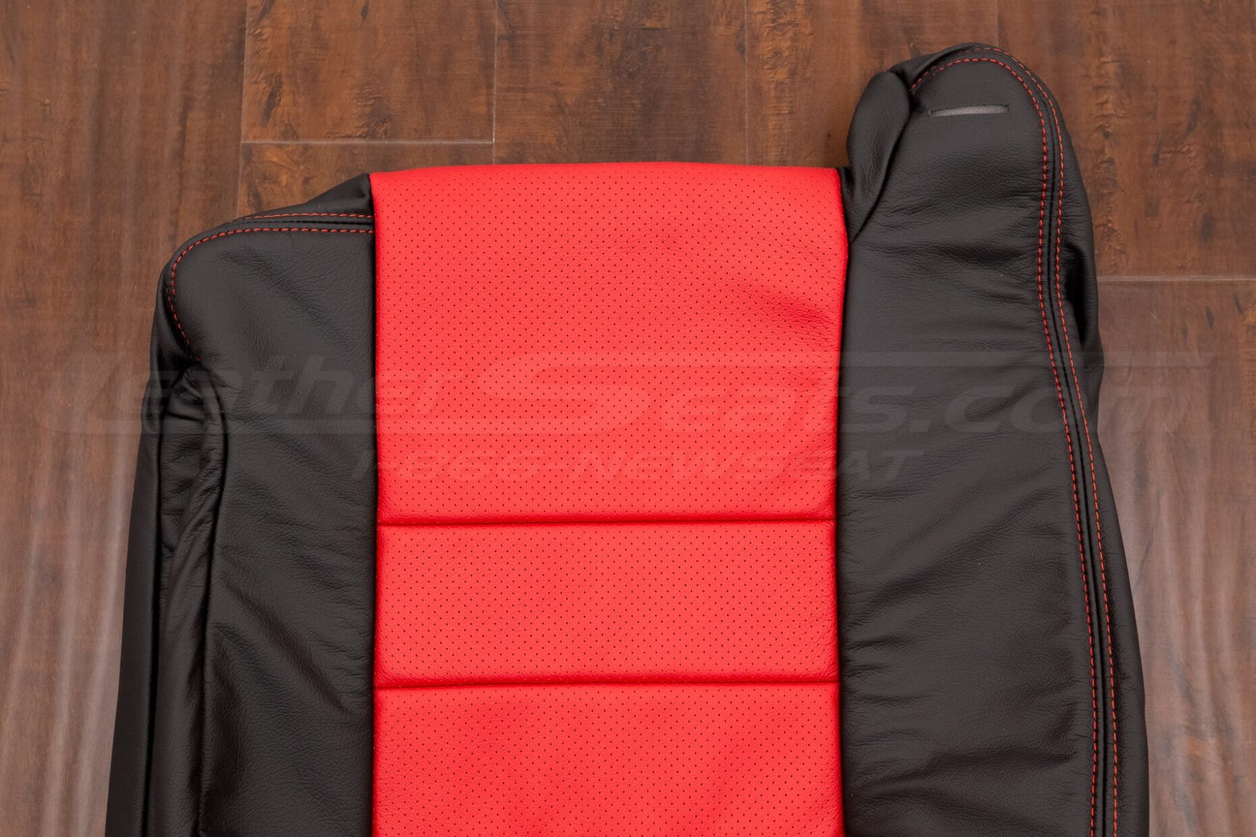 Upper section of Hummer H2T leather backrest upholstery