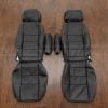 1996-1998 Hummer H1 Black leather seat covers - Front seat upholstery with armrests