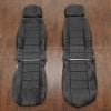 1996-1998 Hummer H1 Custom Black leather seat covers - front seat upholstery with contrasting stitching