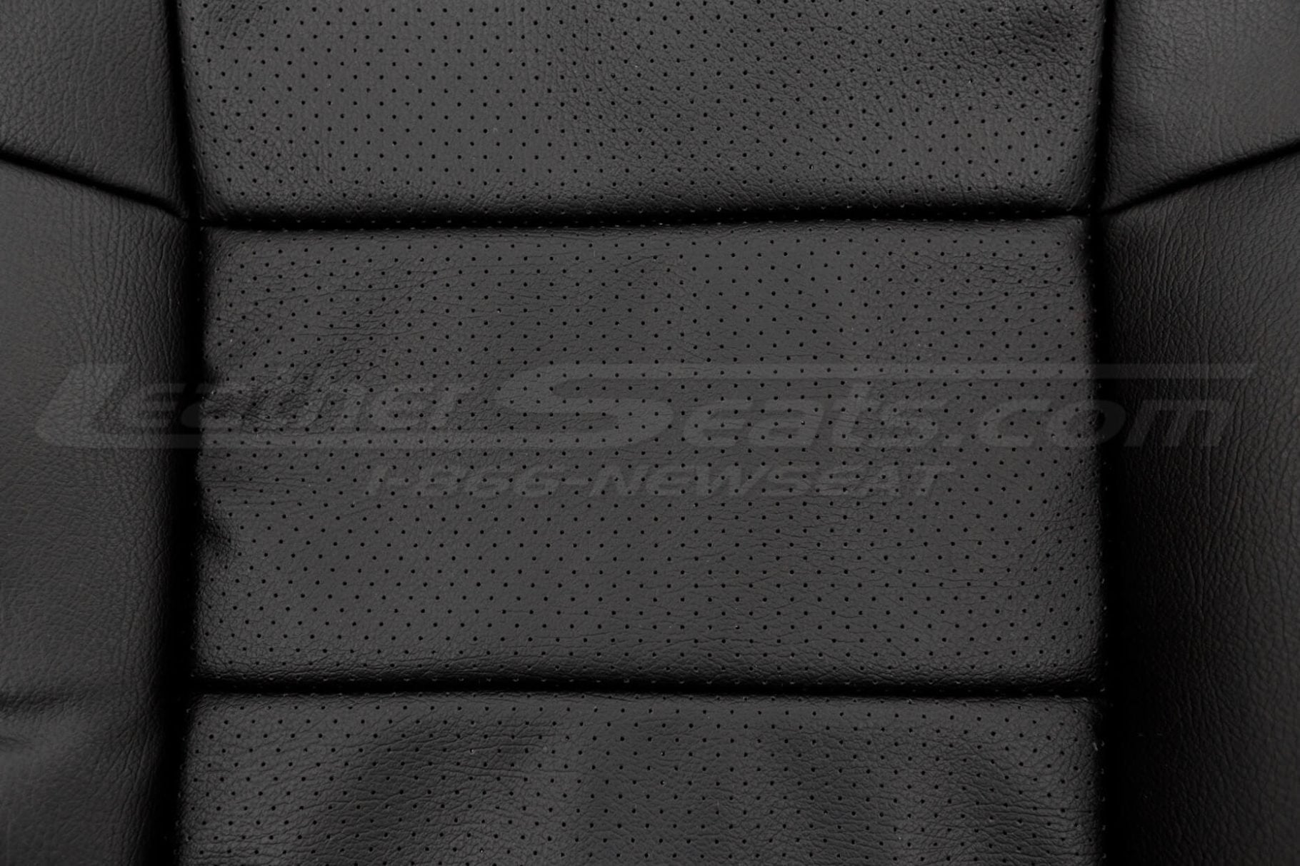 Hummer H1 leather perforation close-up