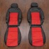 2016-2019 Chevy Cruze custom leather seat covers - Black/Red Suede - Front seat upholstery