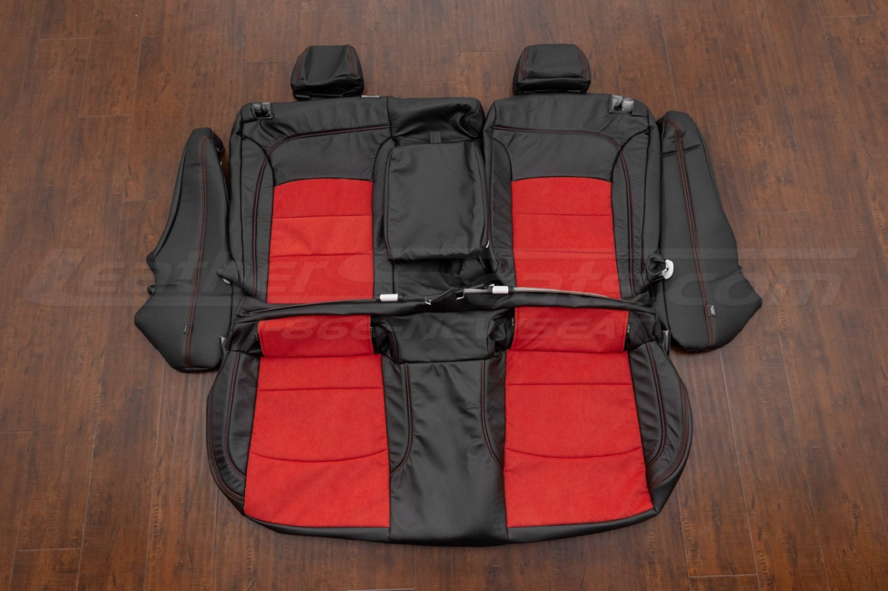 Chevrolet Cruze Black and REd suede rearr leather covers