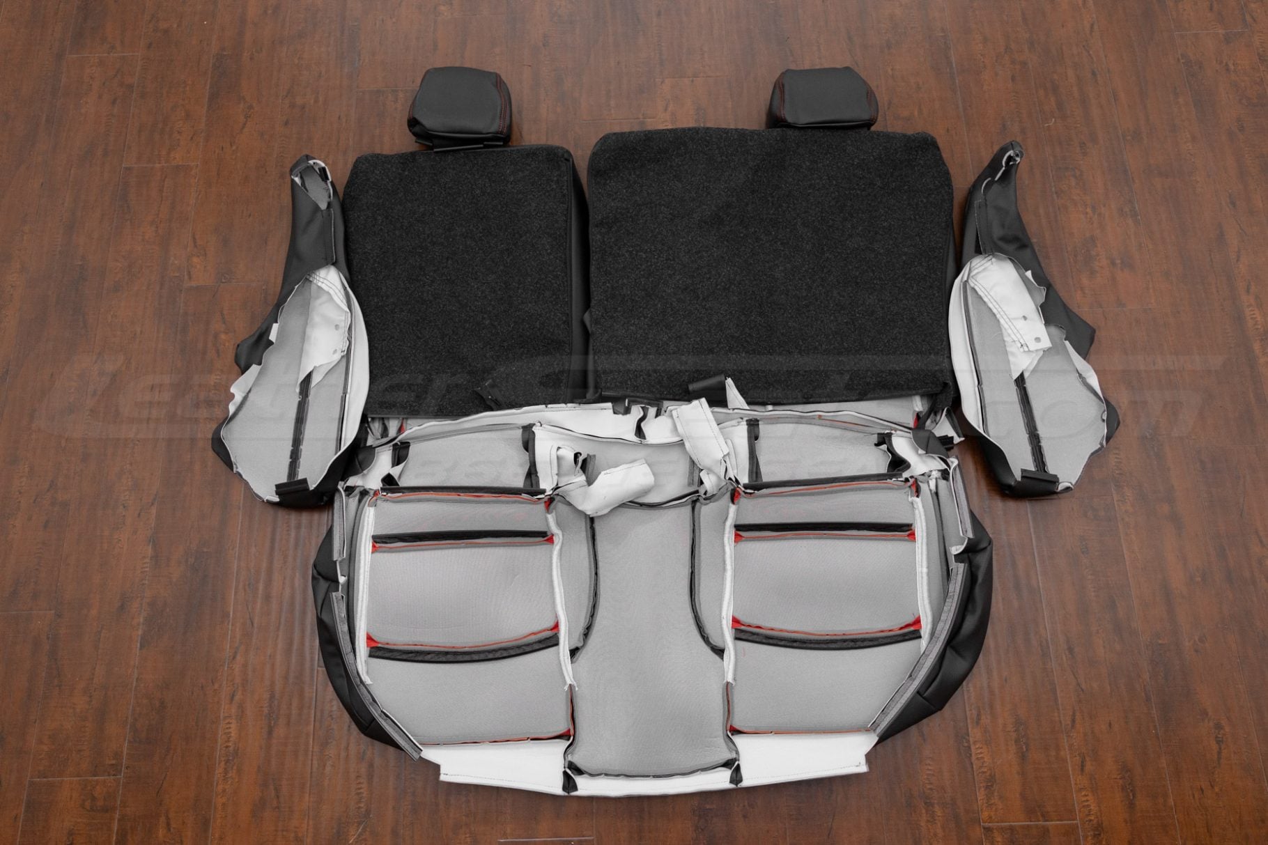 Rear seat cruze upholstery with bolsters flipped