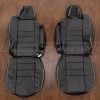2003 Hummer H2 aftermarket black leather eat upholstery with dove grey piping