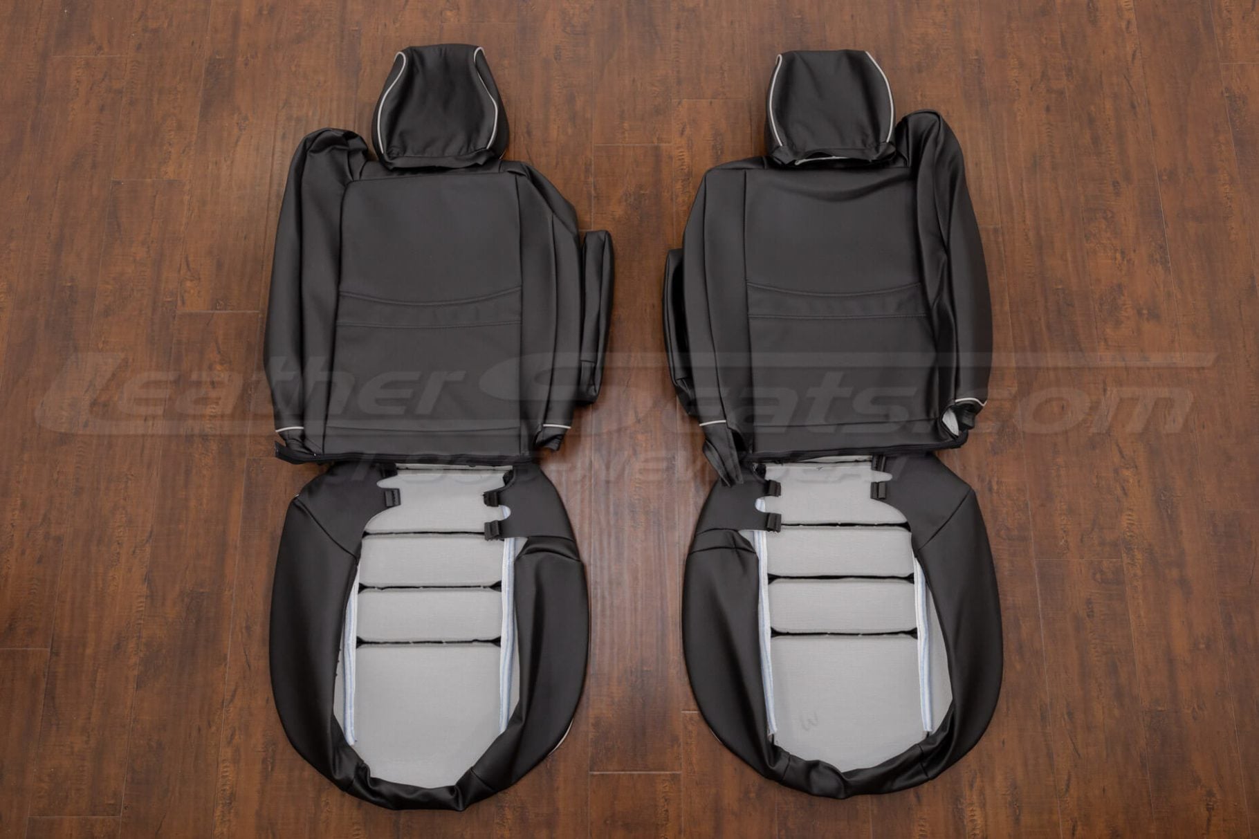 Front row hummer h3 leather uphosltery flipped