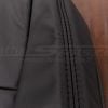 Matching Black double-stitching on black leather