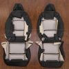 Black Malibu front leather seats flipped