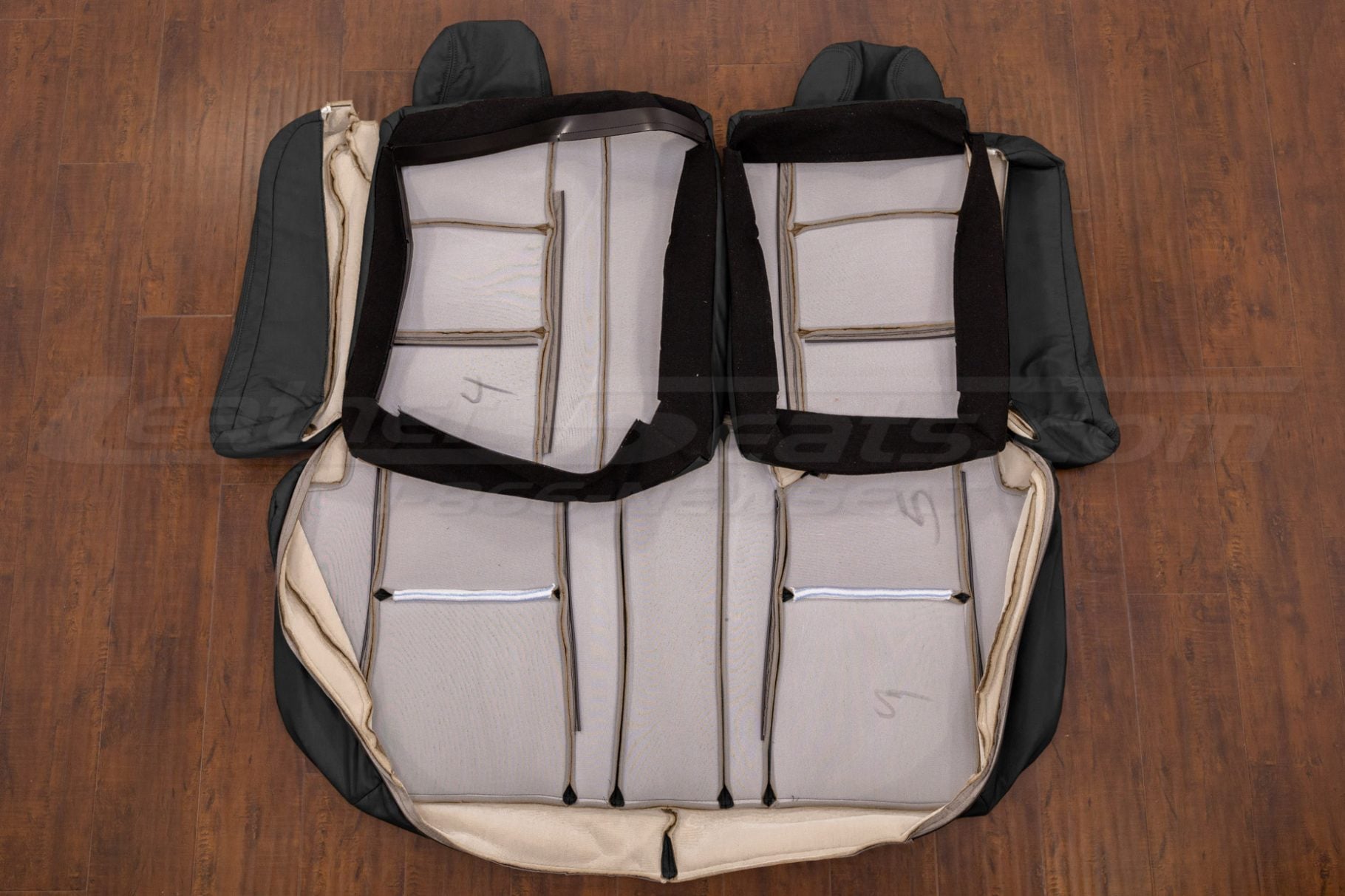 Malibu rear seat leather upholstery flipped