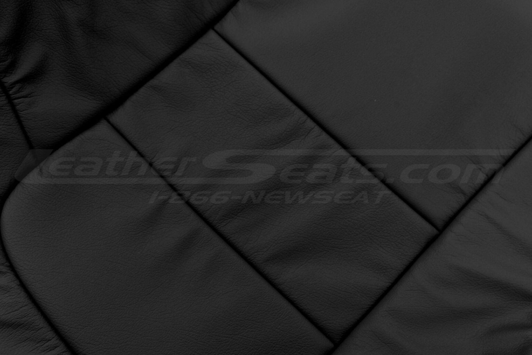 Black Integra leather texture close-up