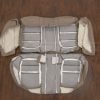 Rear seat leather covers and bolsters flipped