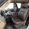 2011-2016 Ford Superduty with custom leather seat covers - Front seat replacement upholstery installed