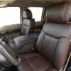 Backrest and headrest section of installed leather seat upholstery for ford superduty trucks