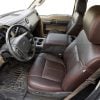 Alternative view of front driver seat with installed leather seat covers for ford superduty