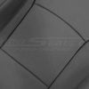 Crater Grey leather texture close-up