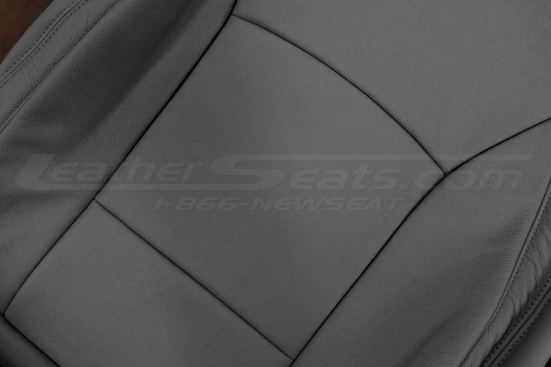 Crater Grey leather texture close-up