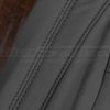Crater Grey double-stitching on crater grey leather