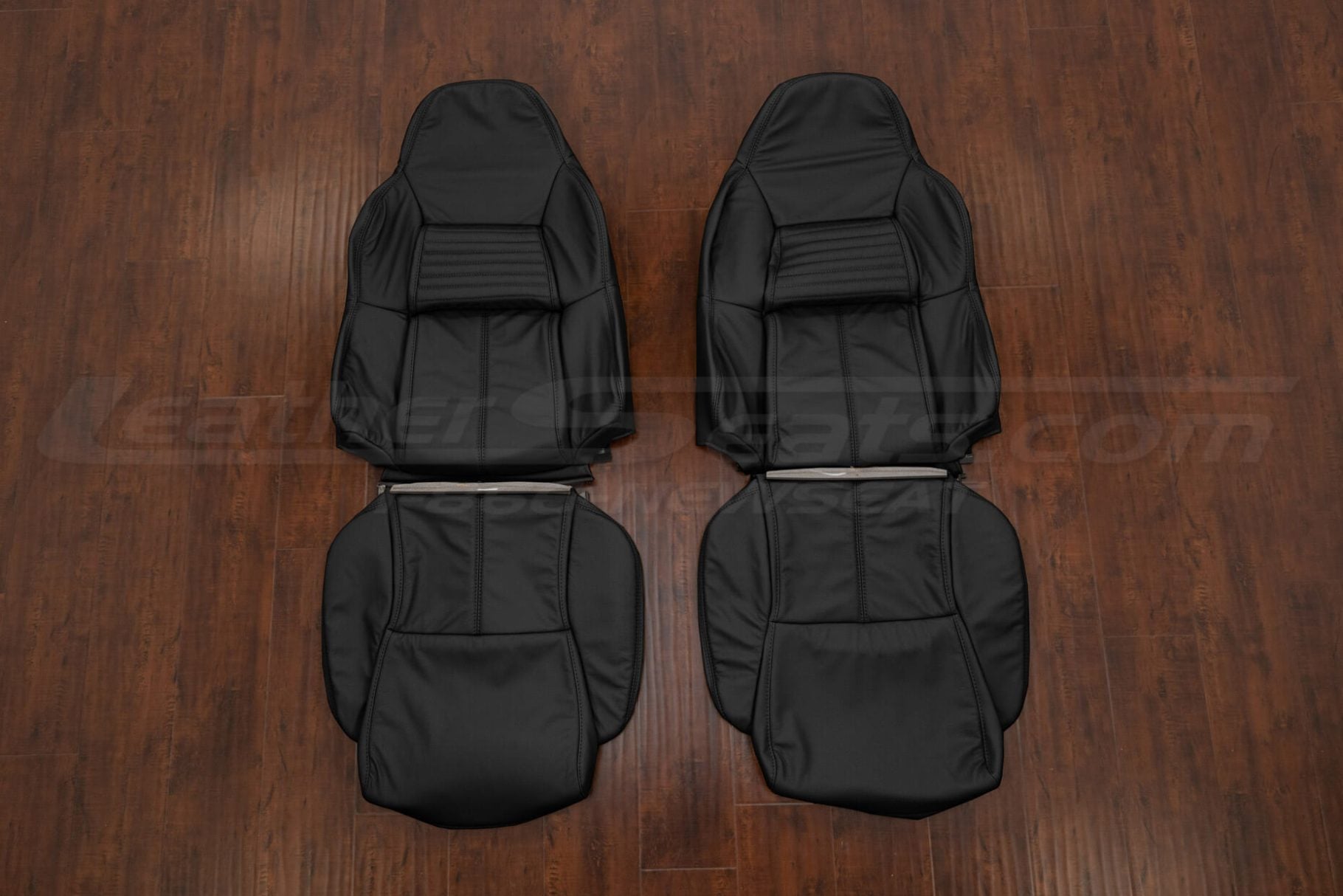 1994-1996 Chevy Corvette black leather seat interior kit - Front seat covers