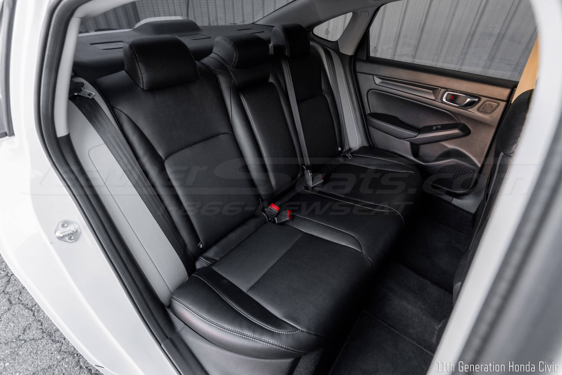 11th generation honda civic with black rear leather seats