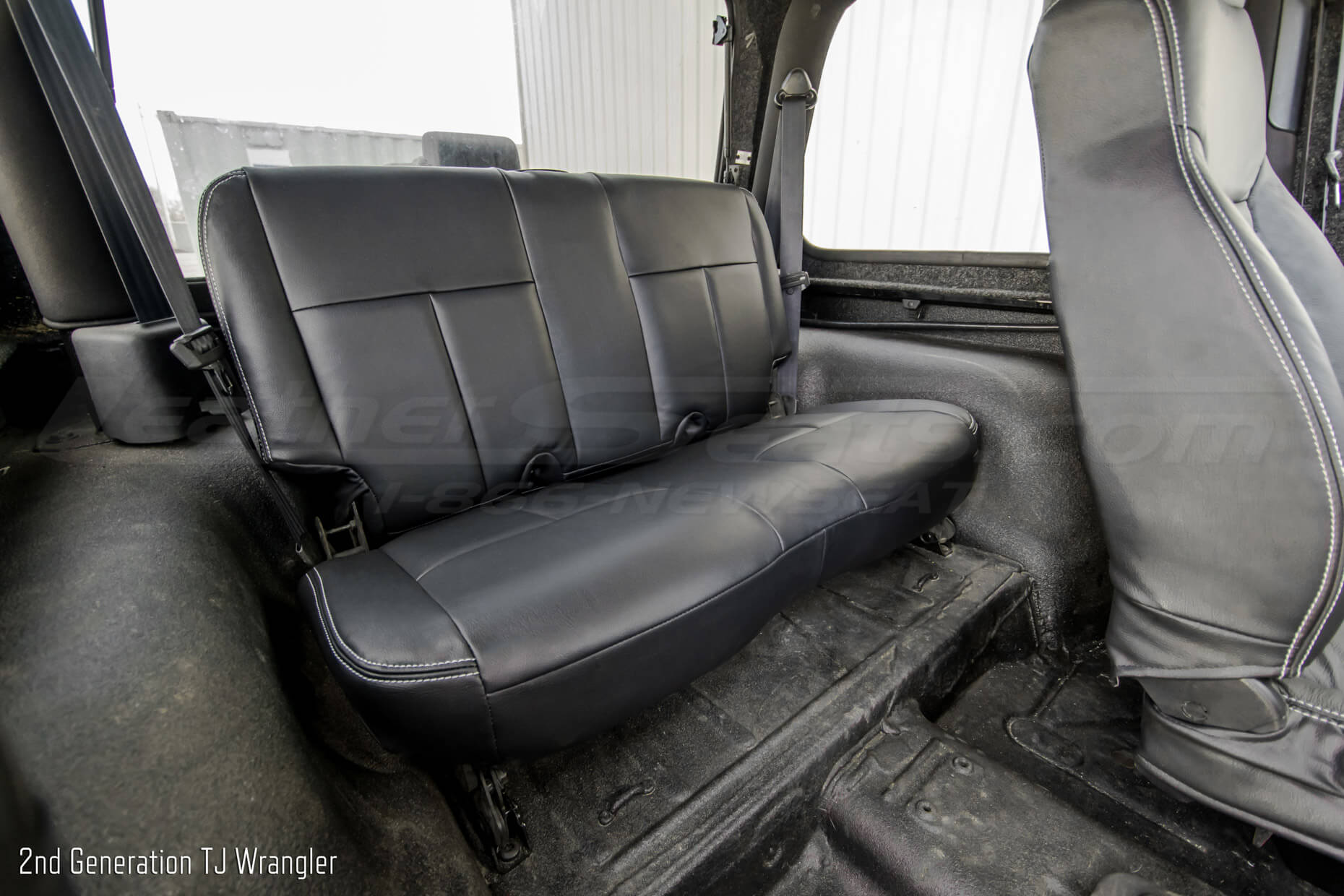 TJ Wrangler black leather rear seats