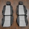 2009-2011 Tacoma Double Cab Black and Ice Grey leather seat covers - Front seat upholstery