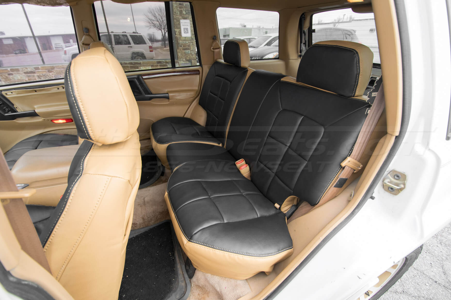 Installed leather seats for 1st generation jeep grand cherokee