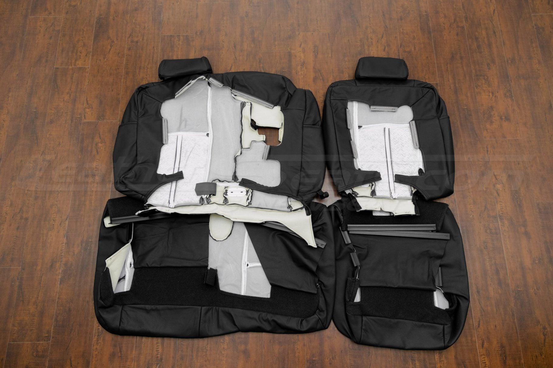 Rear seat avalanche seat covers flipped