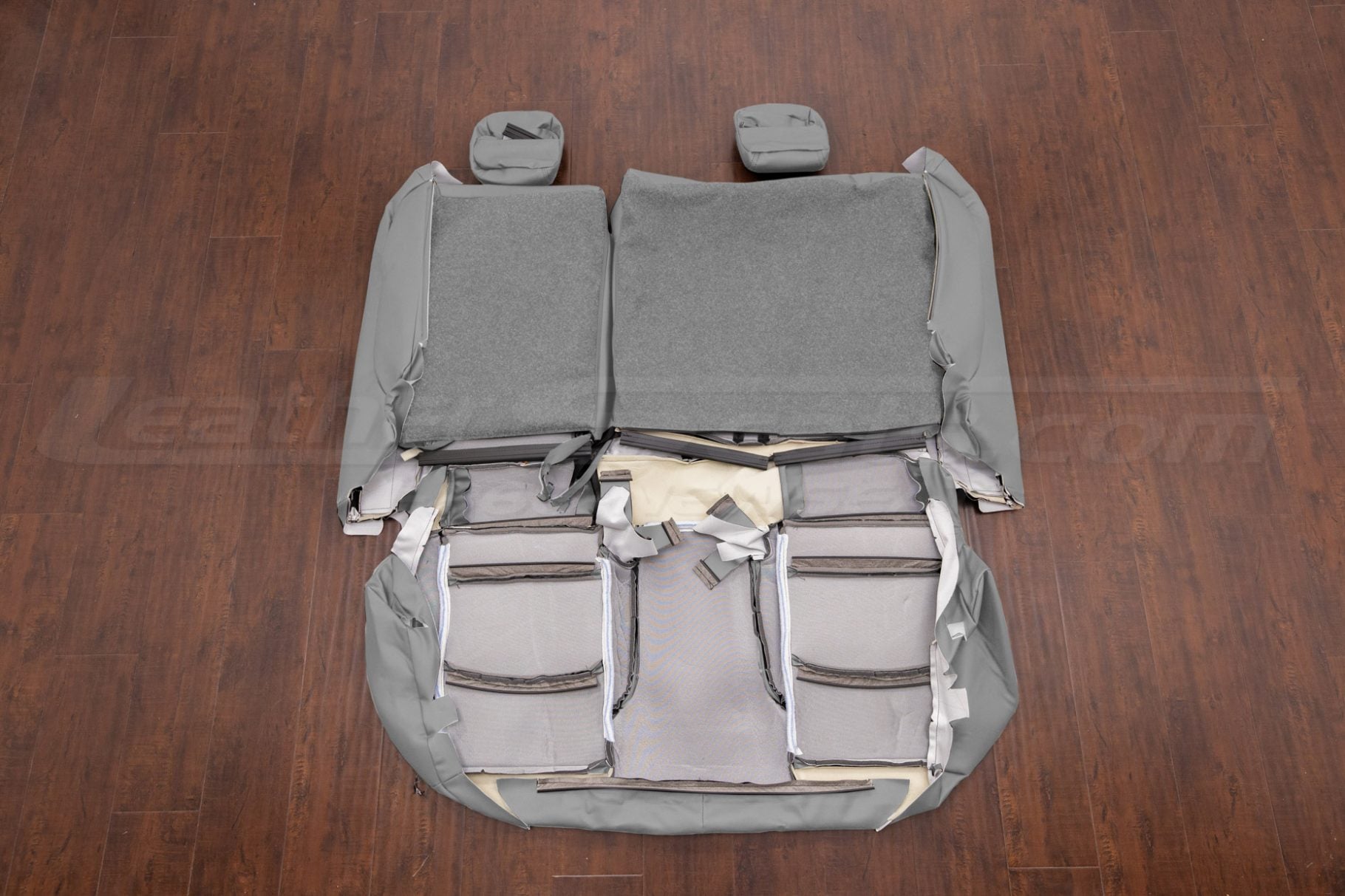 Rear seat malibu seat covers with bolsters flipped